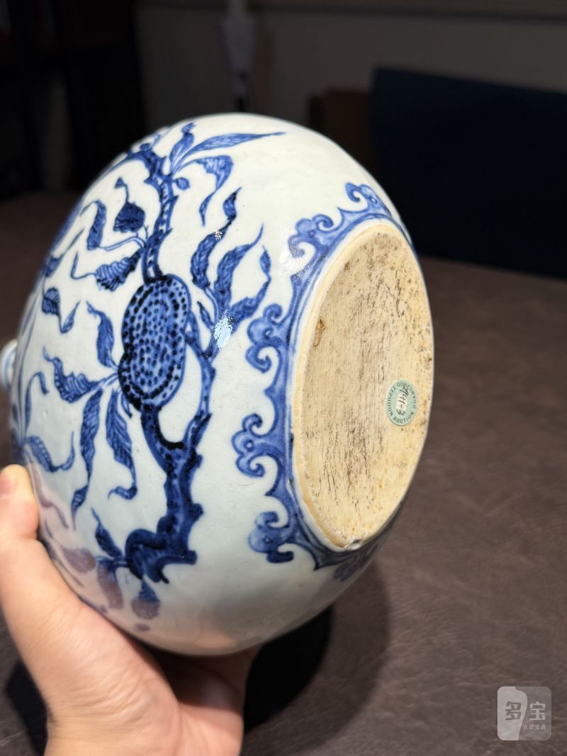 清雍正 青花折枝瑞果纹抱月瓶 - 图19